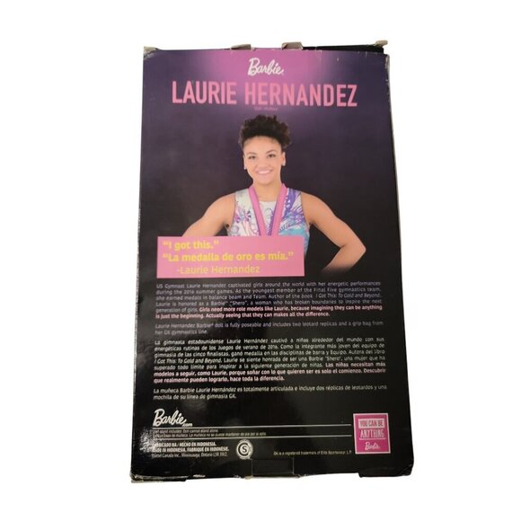 Barbie Signature Laurie Hernandez Doll Olympics USA Gymnastics Made to Move NEW - Picture 8 of 9